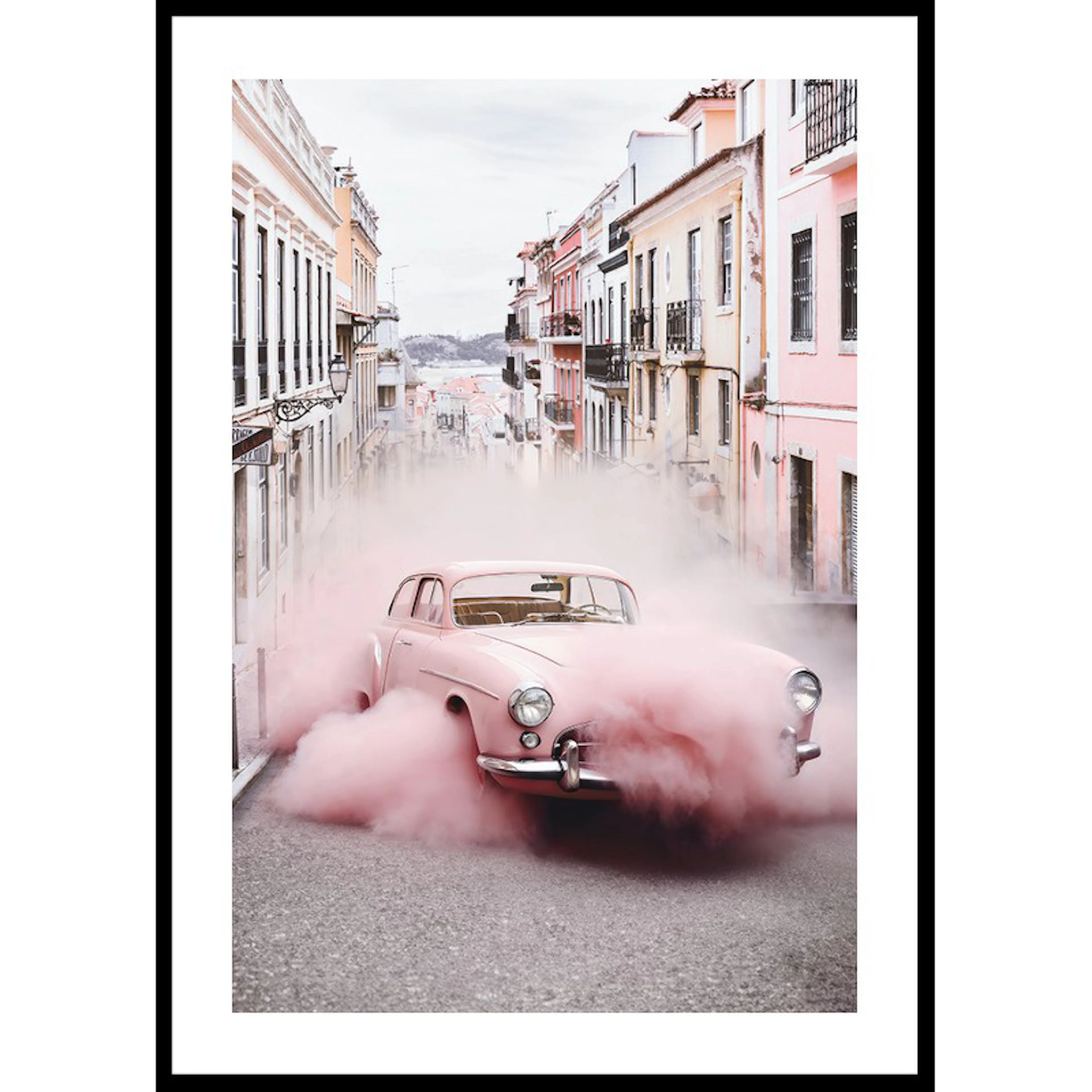 Poster Gallerix Mercedes-Benz 300 SL 1963 In Pink