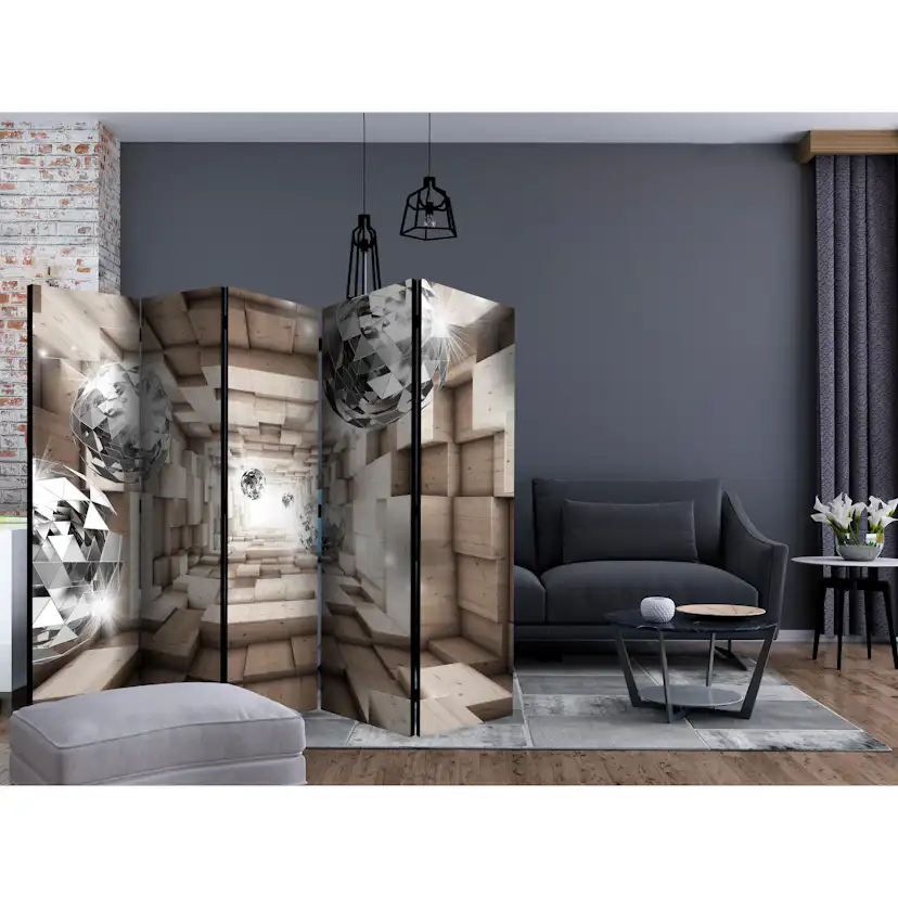 Rumsavdelare Arkiio In A Wooden Tunnel II 225x172 cm