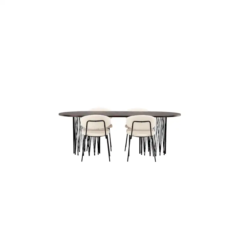 Matgrupp furniture/fashion Stone med 4 Chico Stolar