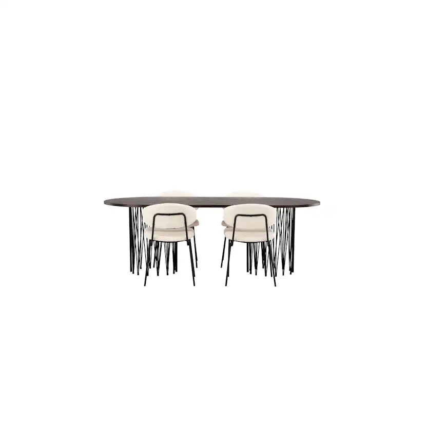 Matgrupp furniture/fashion Stone med 4 Chico Stolar