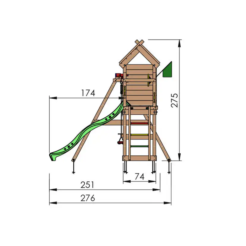 Lektorn Jungle Gym Resort Gungmodul & Rutschkana