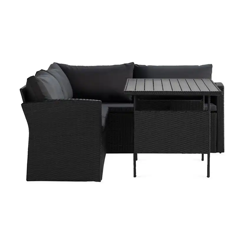 Loungegrupp Comfort Garden James Light Soffgrupp Utomhus 5-sits med Bordsskiva i Aintwood