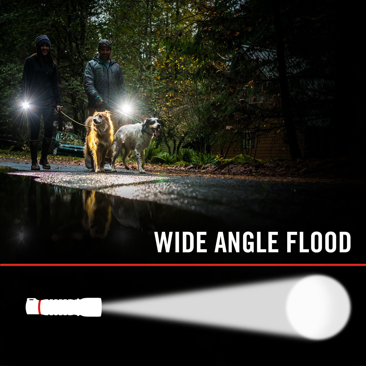 Pannlampa Coast FL1R Uppladdningsbar 435 Lumen Röd/Vit