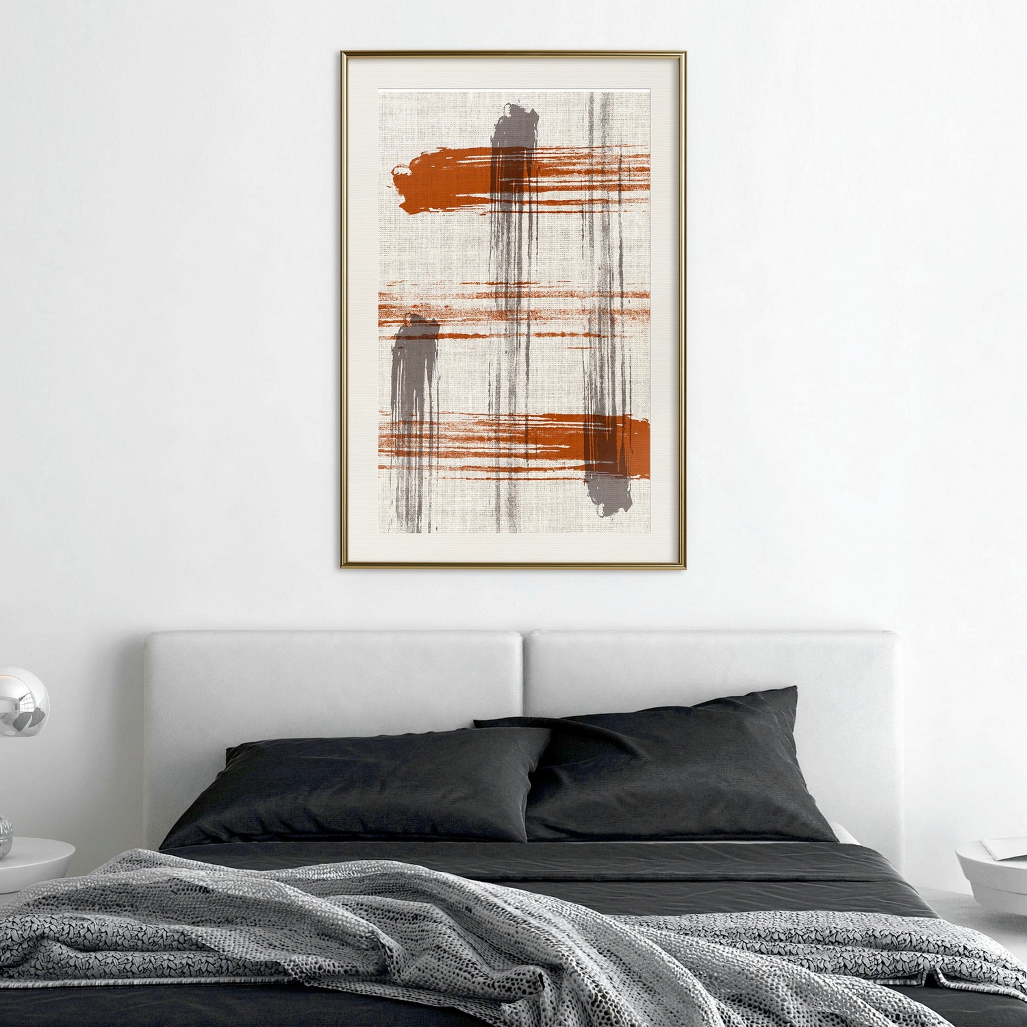 Affisch - Abstract Game [Poster] 20x30 Guld ram med passepartout, 20x30 cm