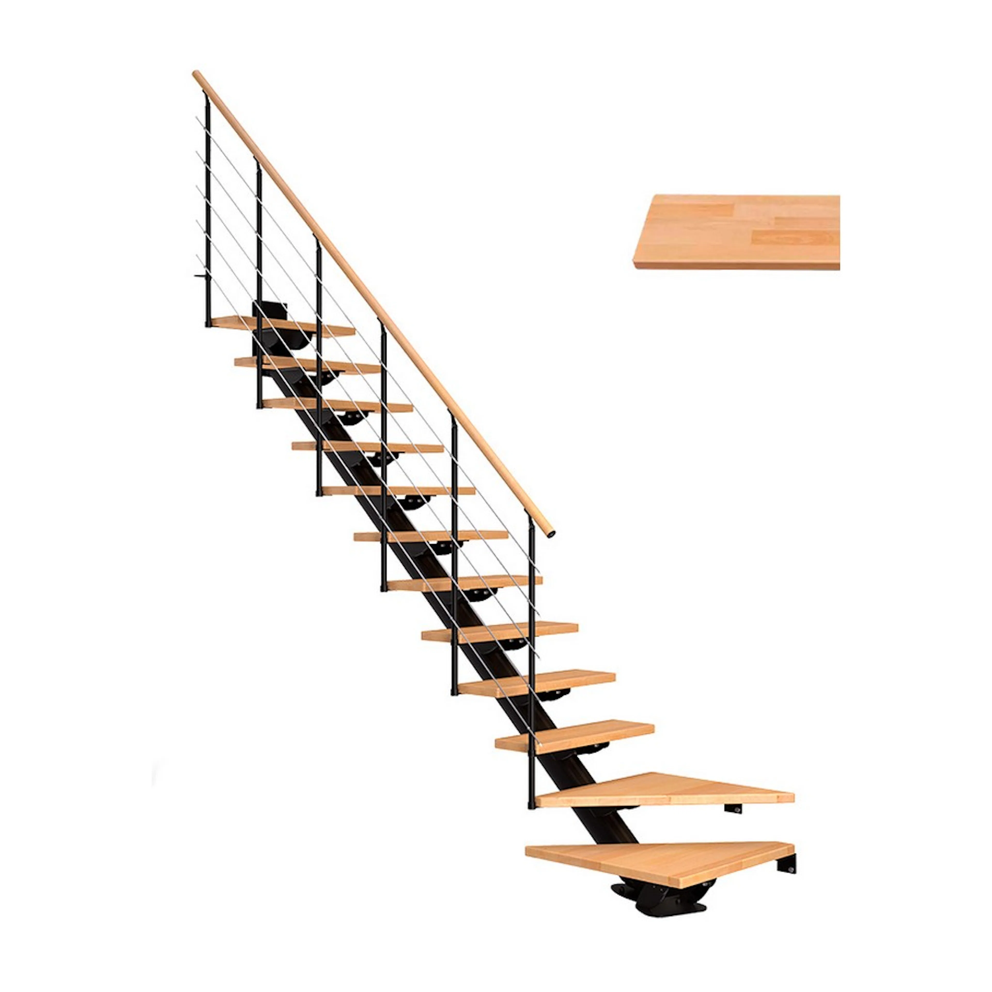 SYDNEY bok oljad 1/4 svart STYLE6 11S 75W Svart, Bredd: 750 mm, Max Takhöjd: 2700 mm
