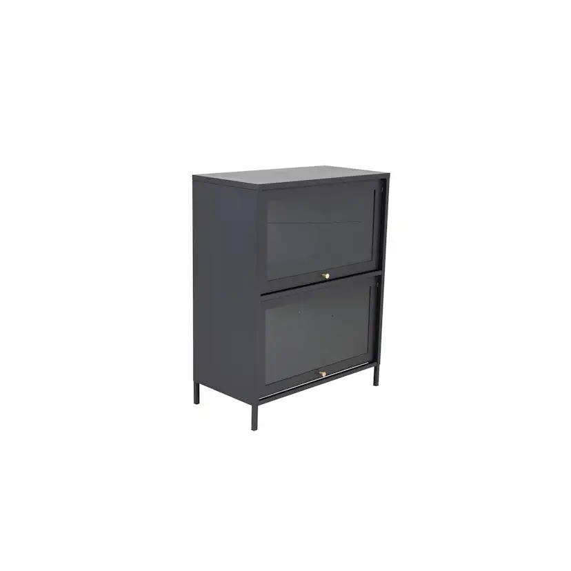 Bakal - Low cabinet - Black Svart