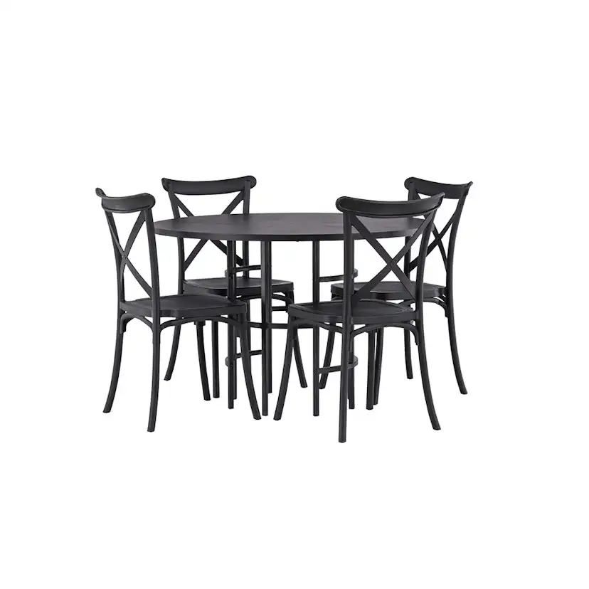 Matgrupp Venture Home Copenhagen Ø 115 cm med 4 Crosett Stolar