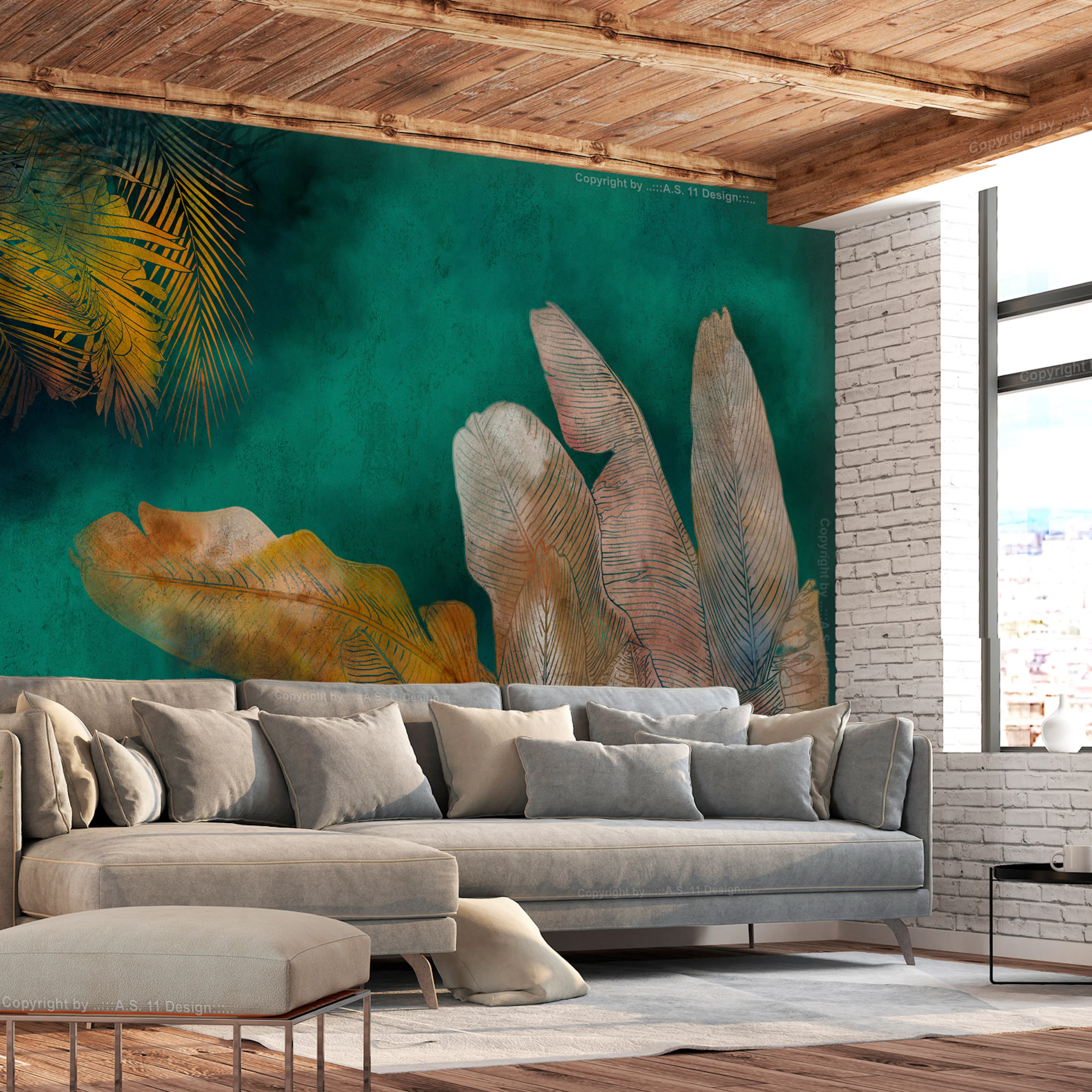 Fototapet - Painted Jungle 450x315 450x315 cm