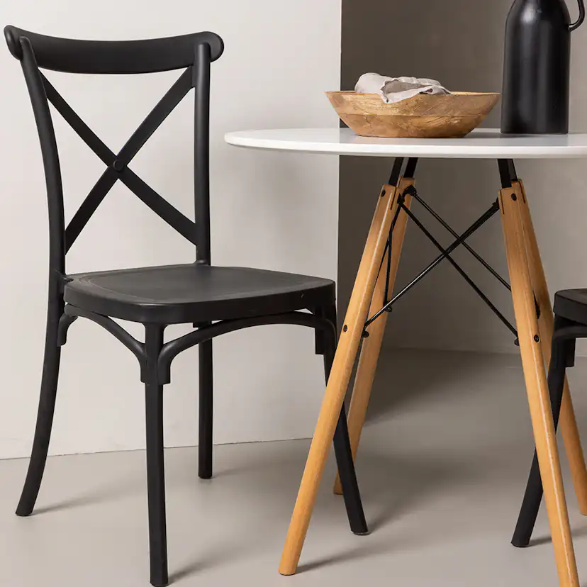 Matgrupp Venture Home Danburi Ø 60 cm med 2 Crosett Stolar