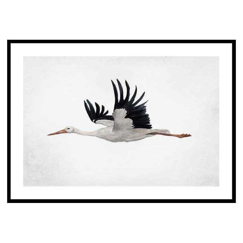 Poster Gallerix Watercolor Stork