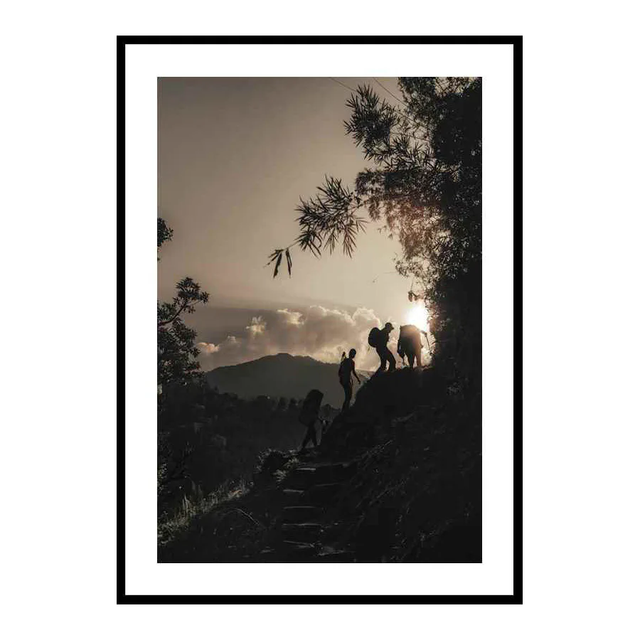 Poster Gallerix Hikers Climbing