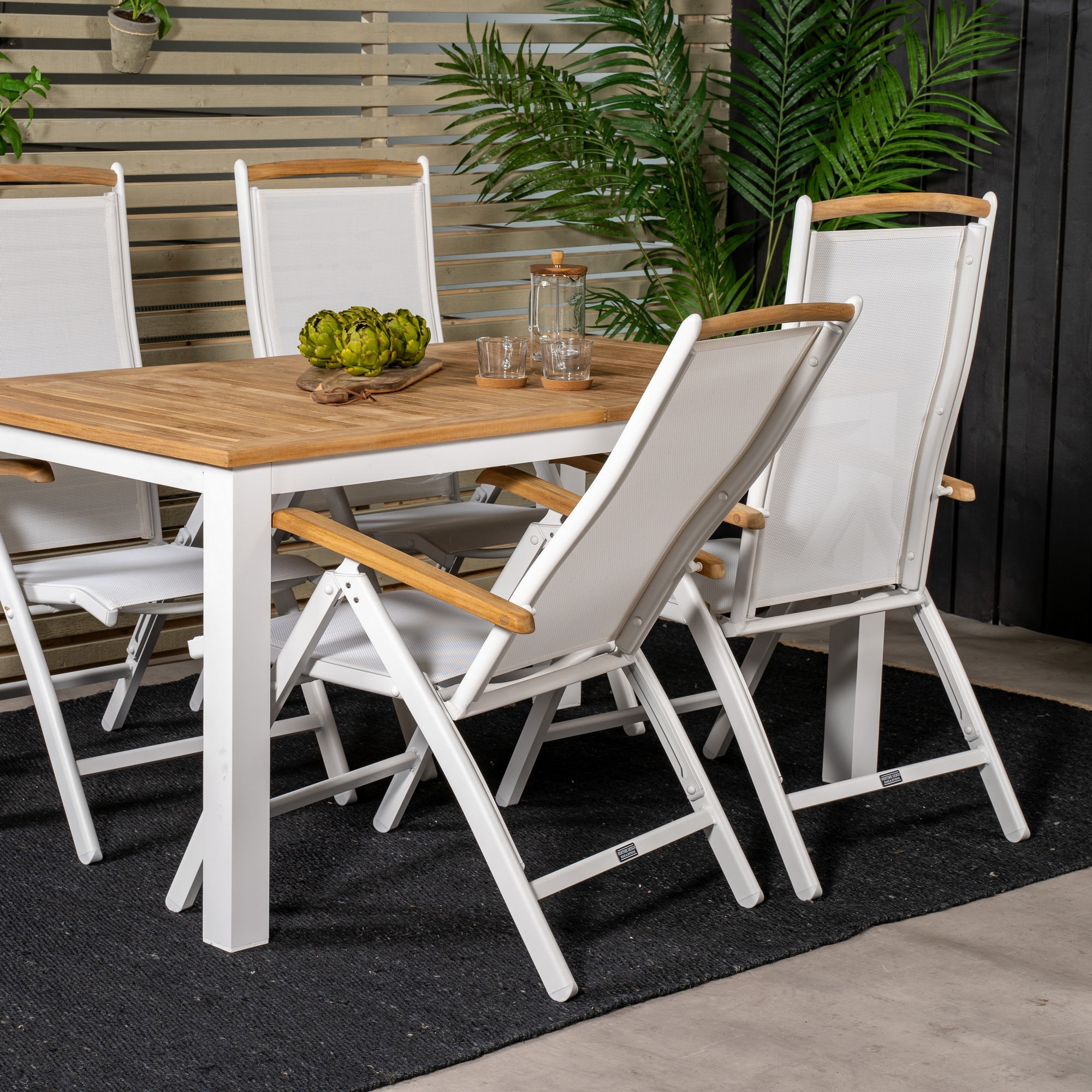 Matgrupp Venture Home Perla 152/210 med 4 Stolar