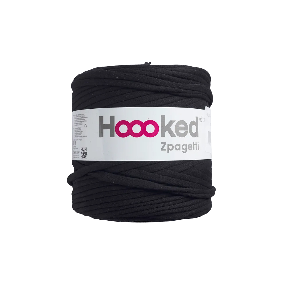 Zpagetti T-shirtgarn Svart 700 g - Återvunnet Material