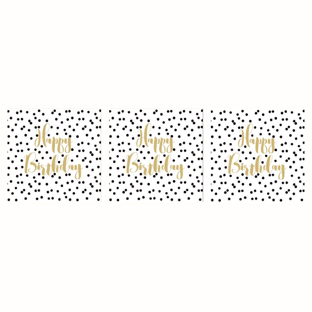 Servett Paperproducts Design Birthday Confetti 33x33 cm 3 st 20-pack