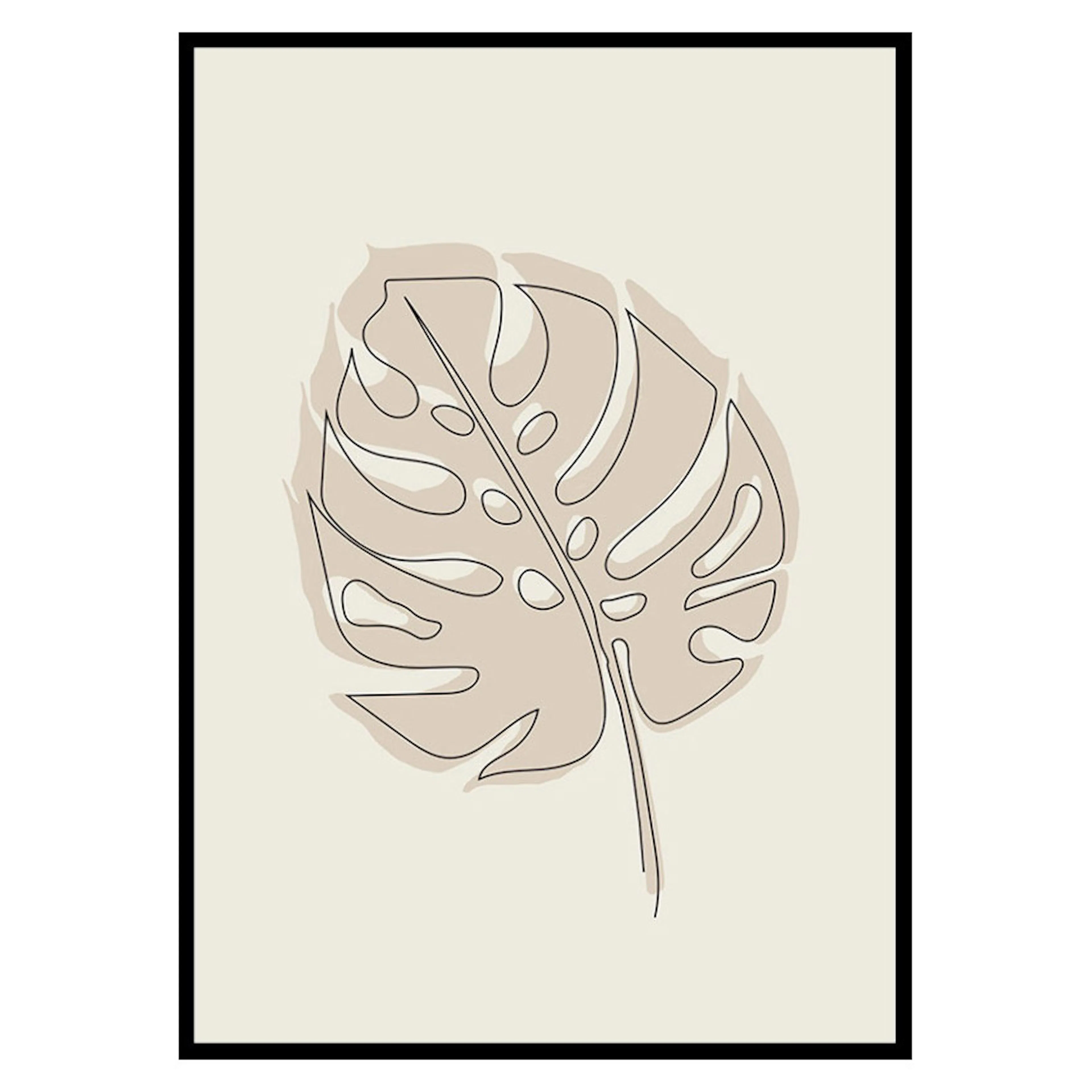 Poster Gallerix Cutout Monstera Sand