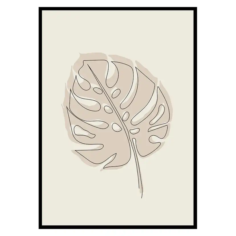 Poster Gallerix Cutout Monstera Sand