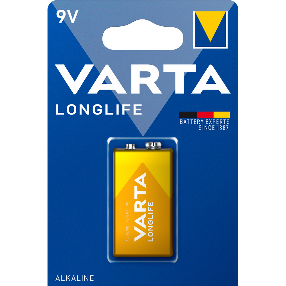 Batteri VARTA Alkaliska Longlife 9V 1-Pack