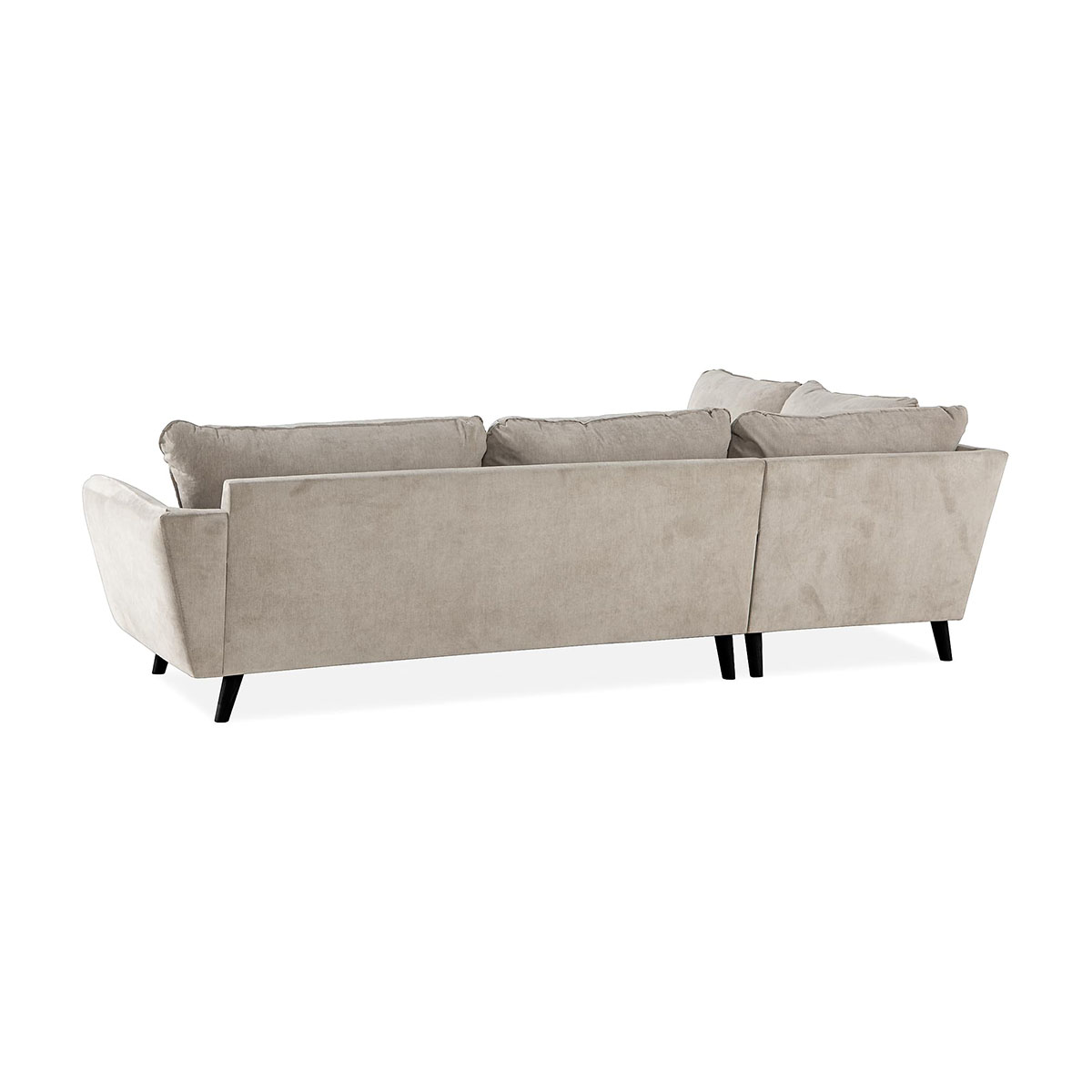 Trend Lyx Schäslongsoffa Vänster Beige, Svarta ben