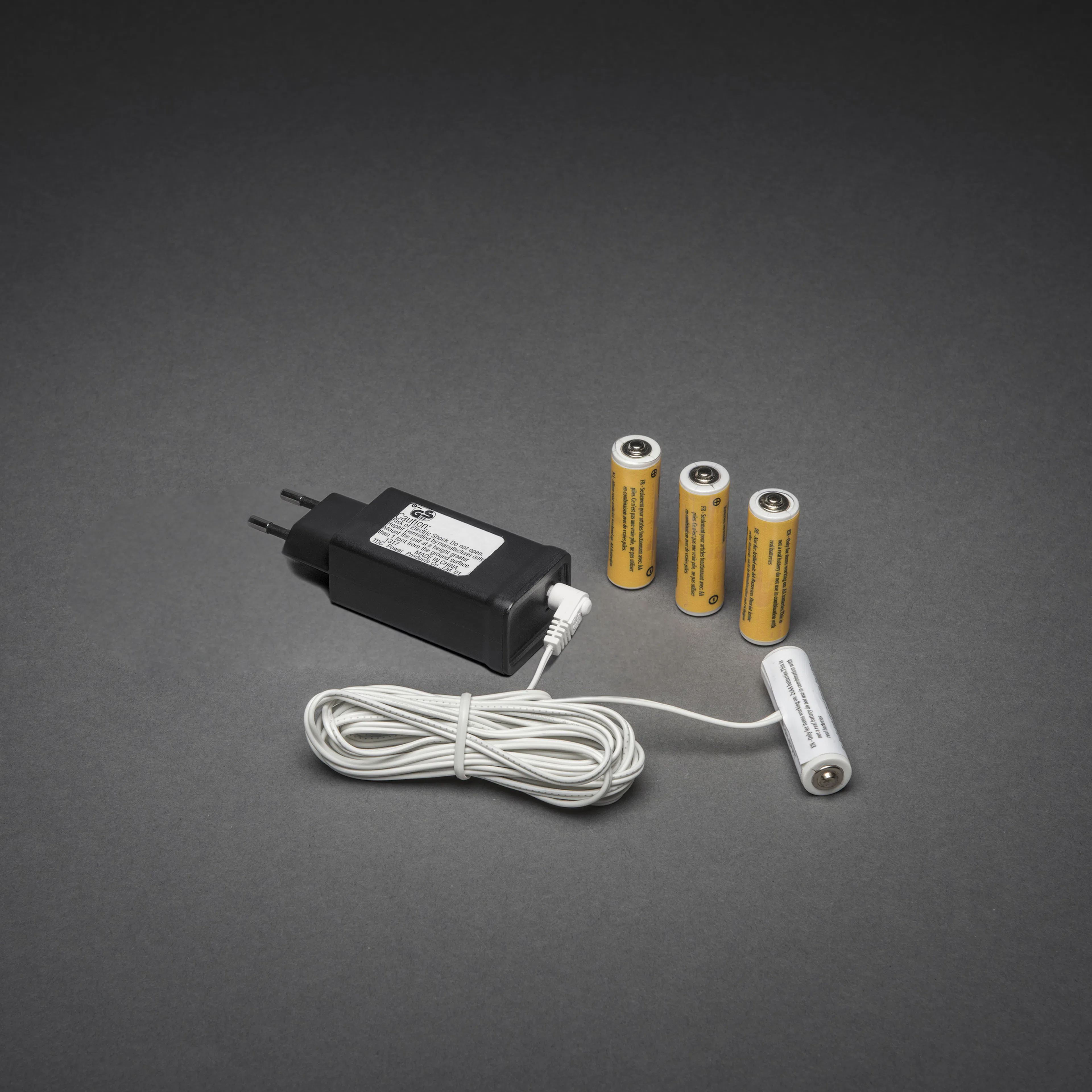 Batteriadapter Gnosjö Konstsmide Tillbehör Belysning AAx4 IP20 Vit