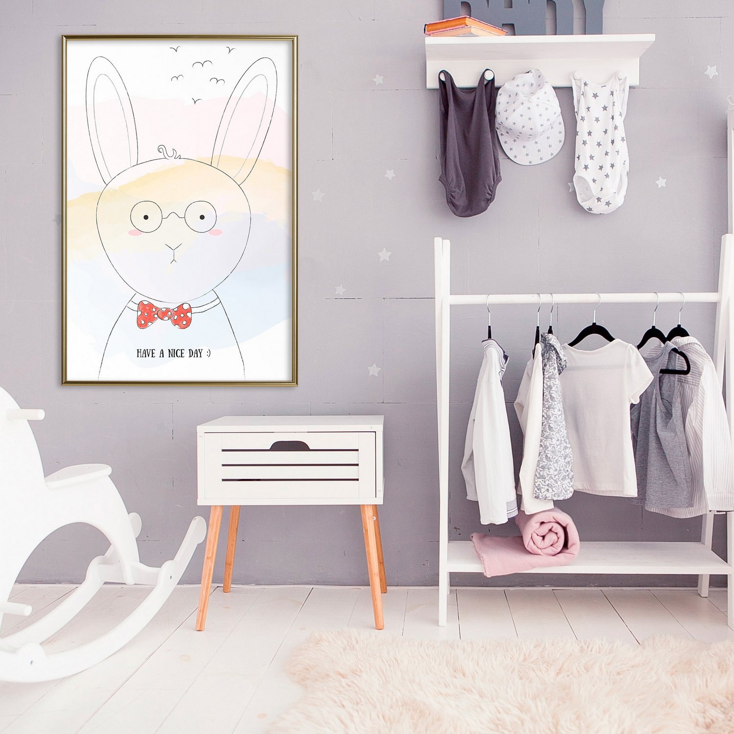 Poster Artgeist Affisch Greetings from Rabbit