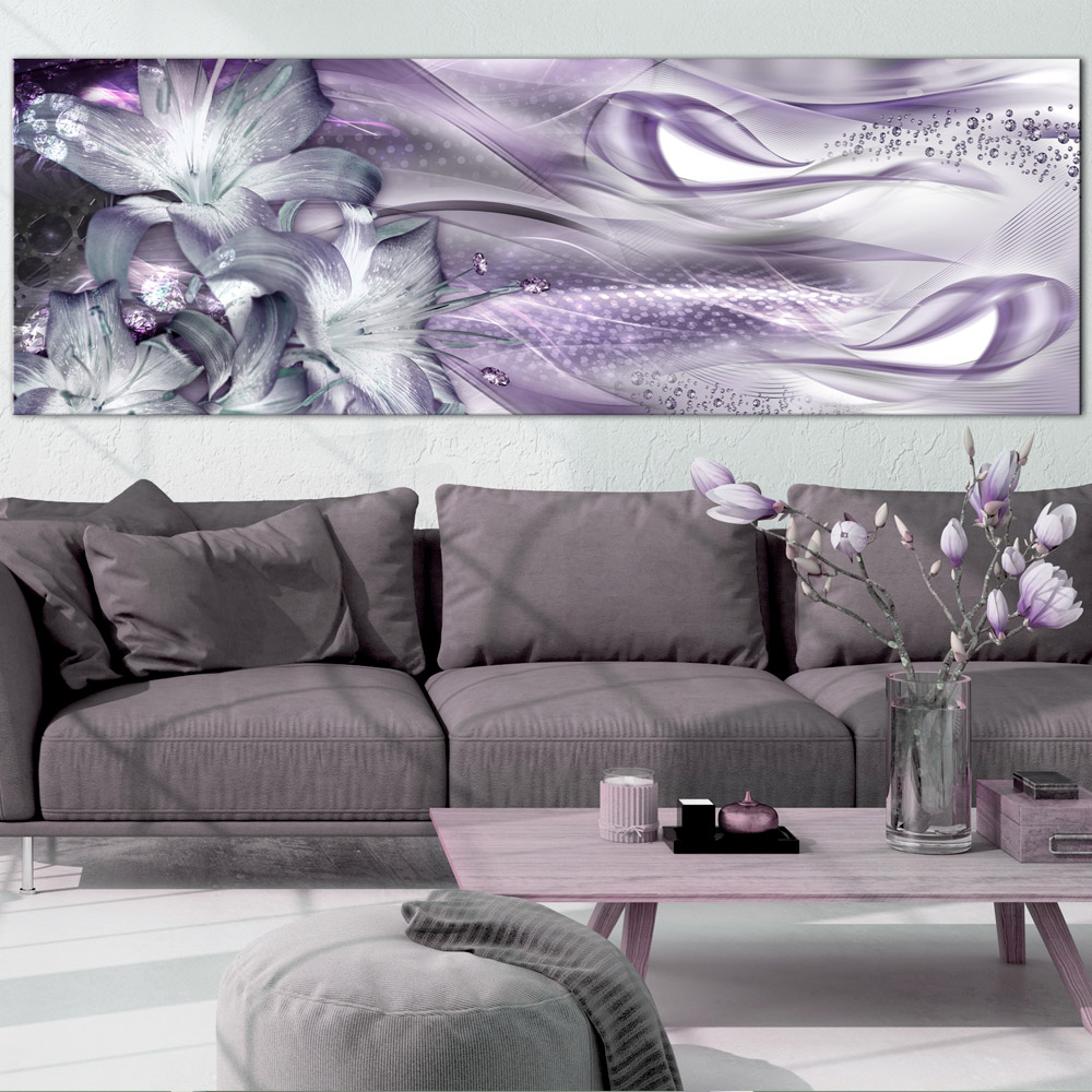 Tavla Arkiio Lilies And Waves Pale Violet