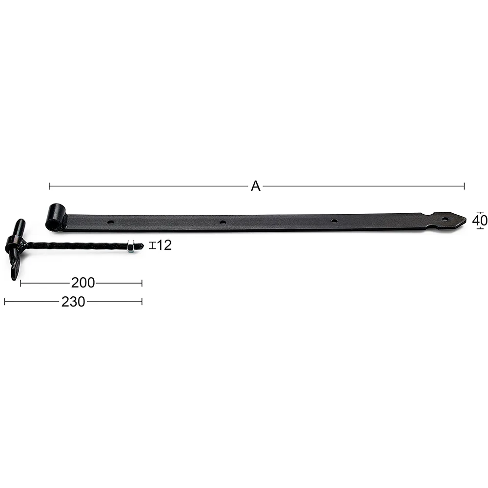 Hakgångjärn 213 Längd: 600 Mm Längd: 600 Mm