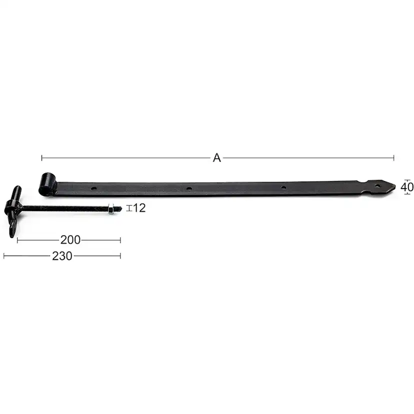 Hakgångjärn 213 Längd: 600 Mm Längd: 600 Mm