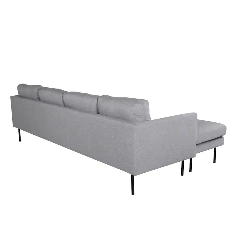 Zoom U-Sofa - Black / Steel Grey Fabric Grå