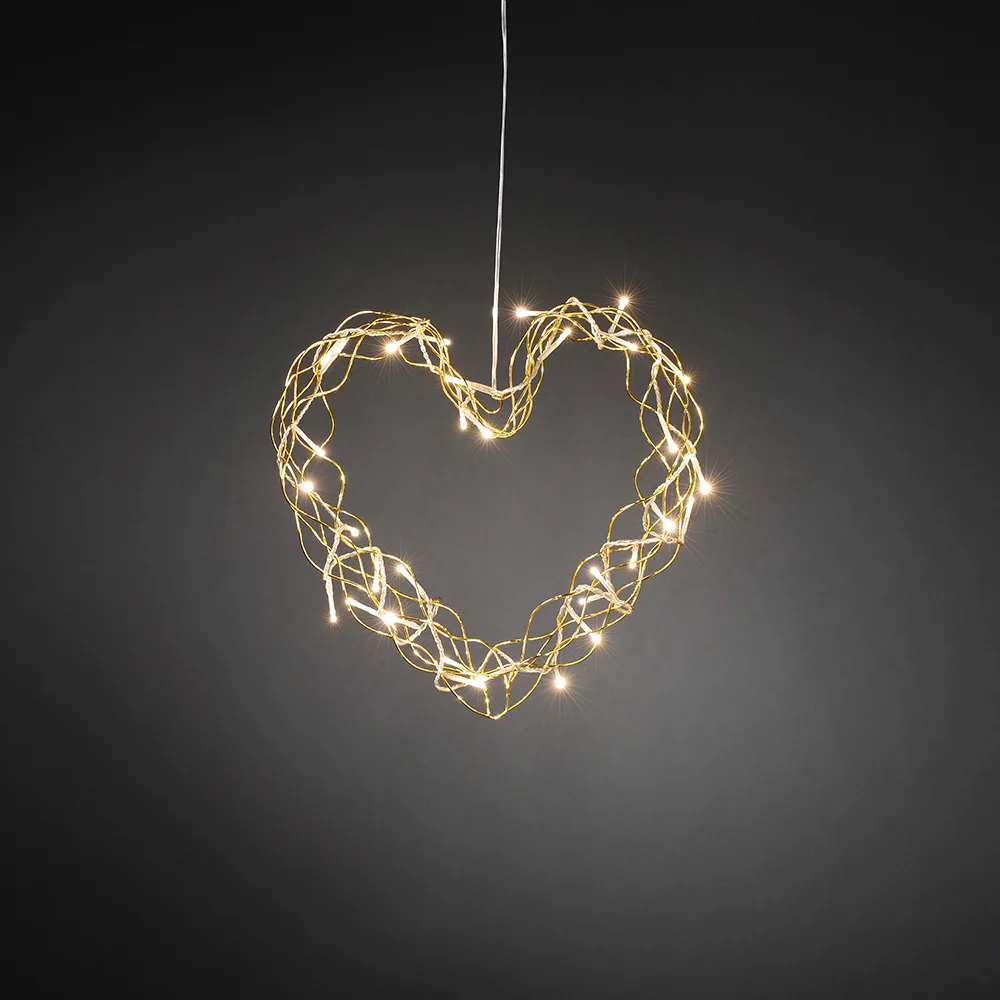 Krans Gnosjö Konstsmide Hjärta 32L LED