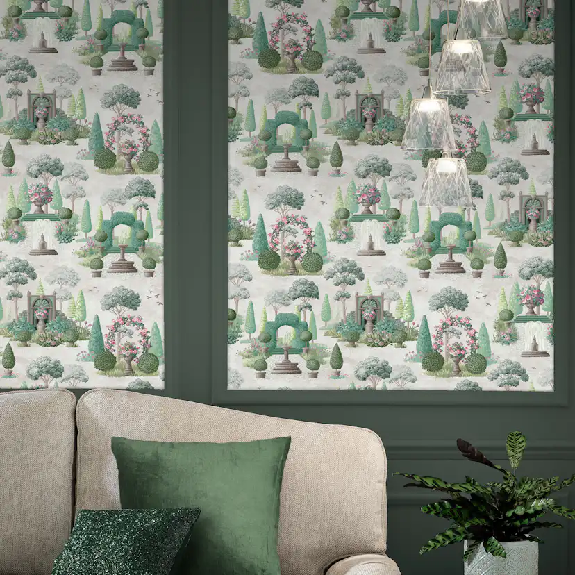 Tapet Laura Ashley Naunton Folly Fern Grön 122746