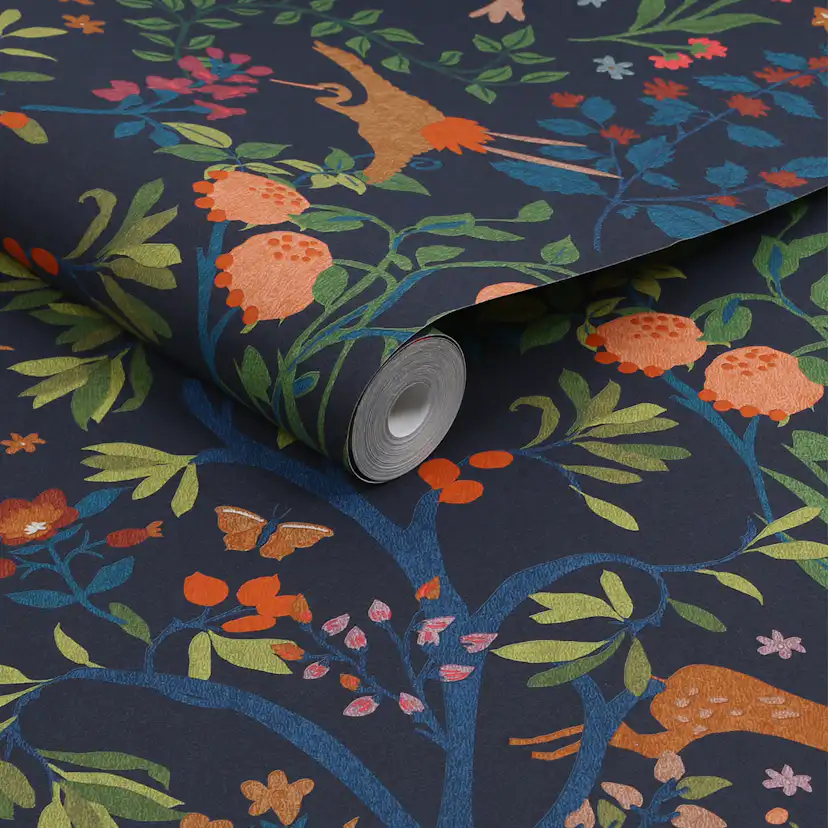 Tapet Joules Enchanted Träland Navy 120872