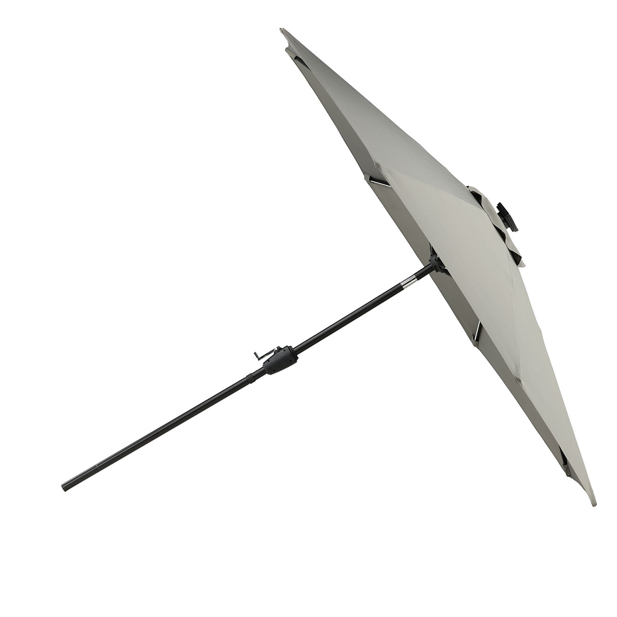 Sabal Umbrella with LED, Grey, 270 Grå