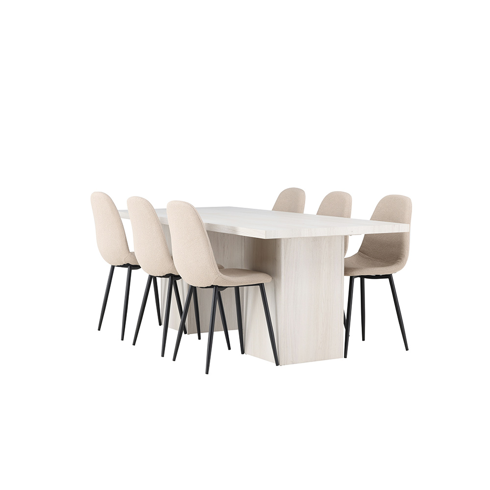 Matgrupp Venture Home Olga med 6 Polar Stolar