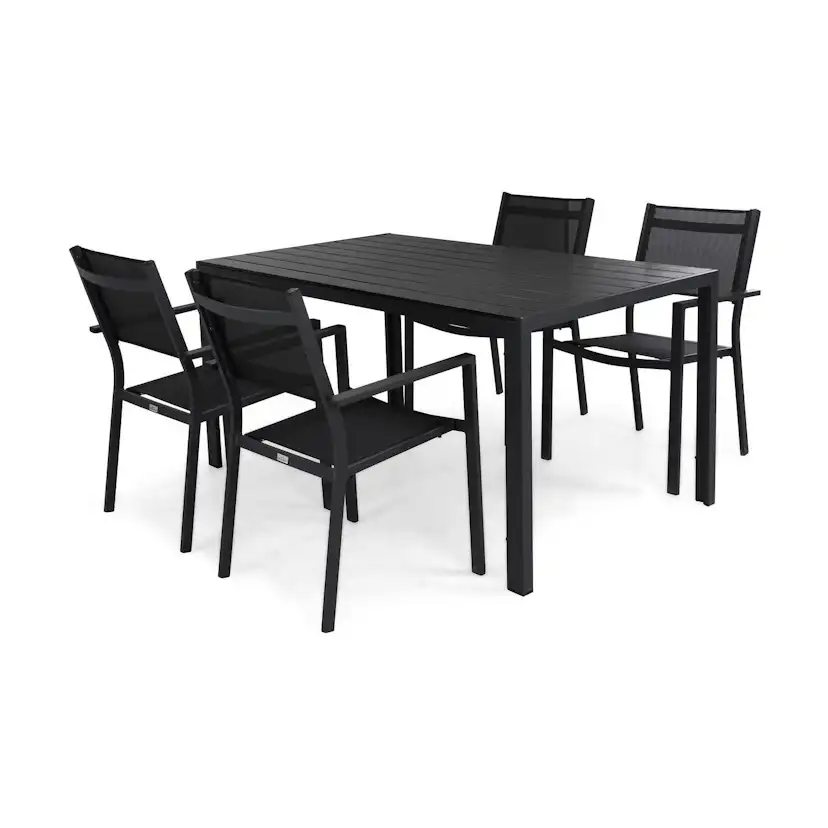 Matgrupp Comfort Garden Tunis Matgrupp Utomhus 150 med 4 Sierra Stapelstol