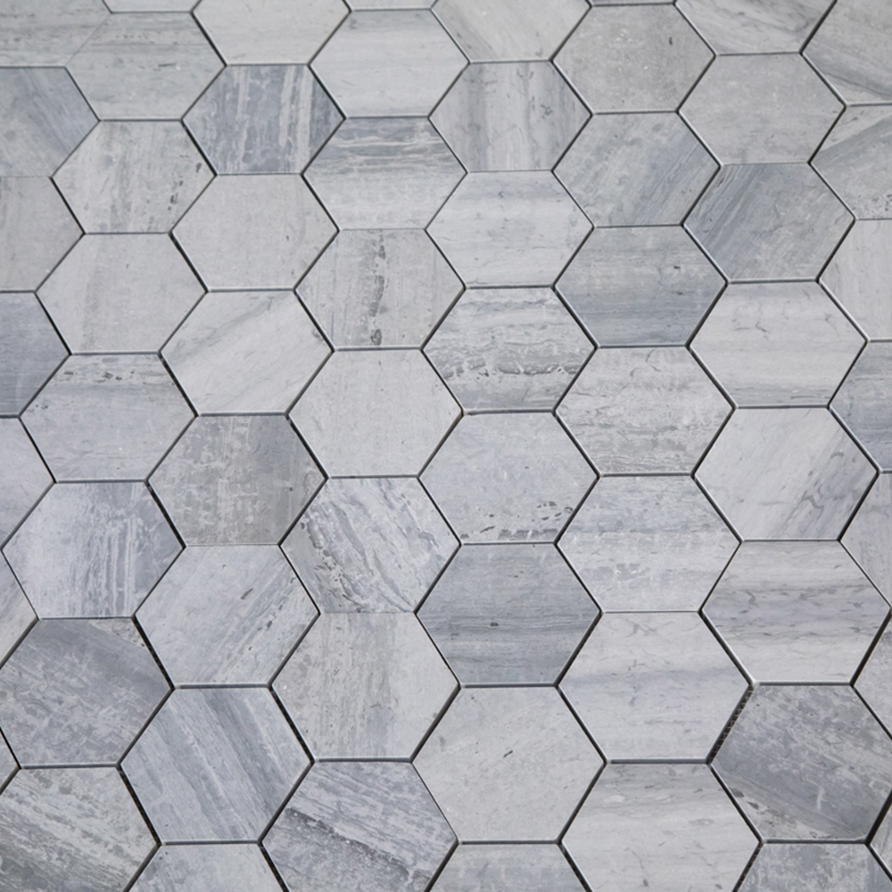 Natursten ArtStone Norway Blue Hexagon Polerad 10x10 cm