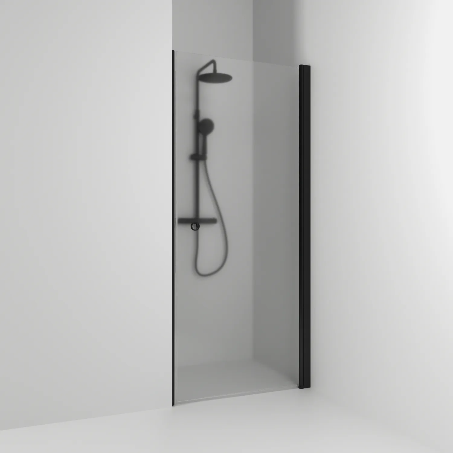 Enisch Rak Skoga HG Sv/Fr 80 Profil: Svart matt, Frostglas, 763x1980 mm