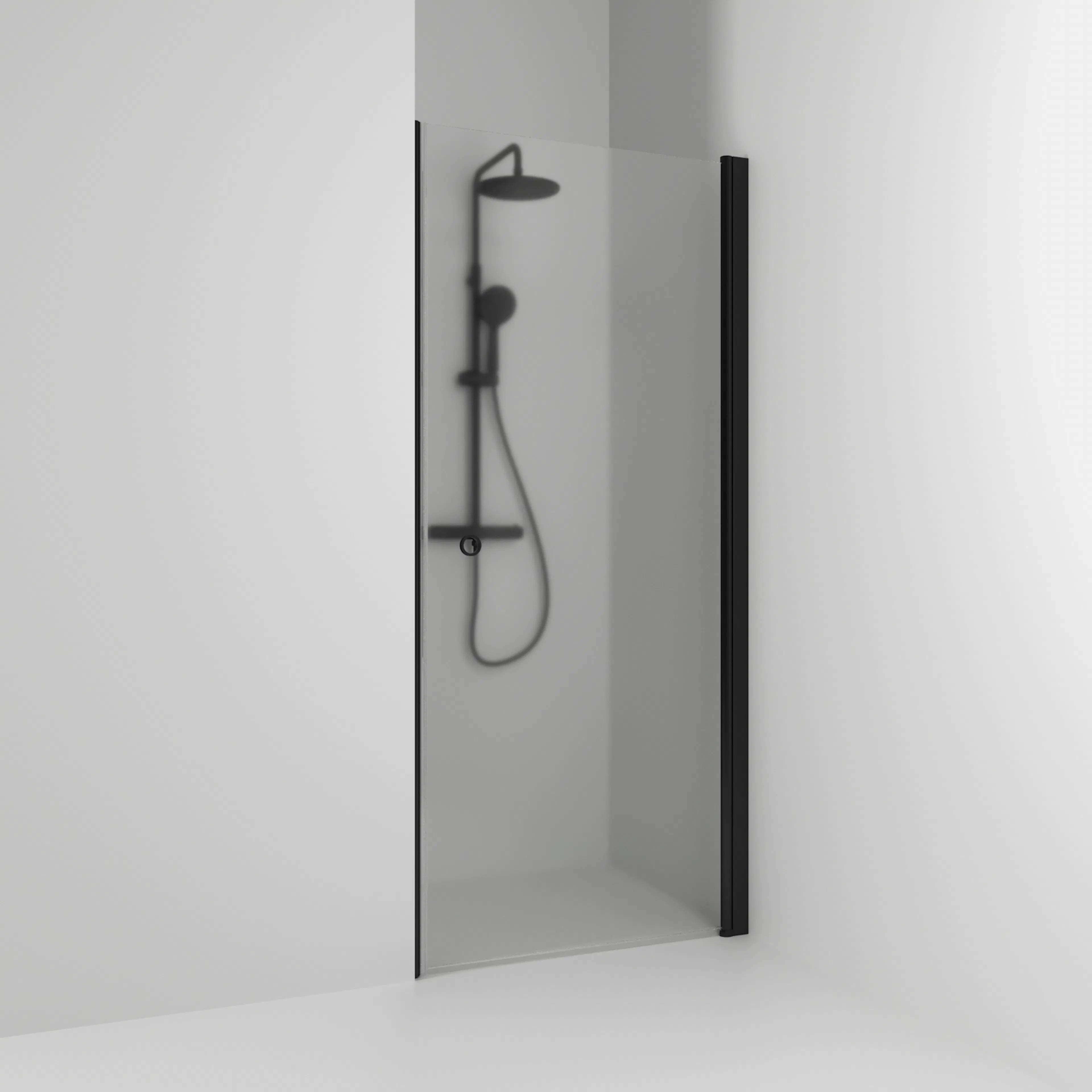 Enisch Rak Skoga HG Sv/Fr 80 Profil: Svart matt, Frostglas, 763x1980 mm