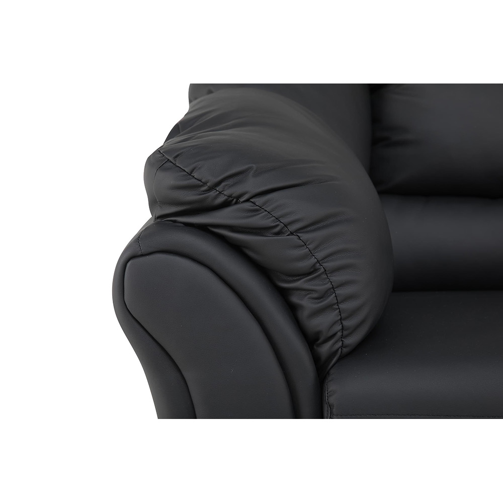 Salvador 2-sits Soffa Svart PU Svart