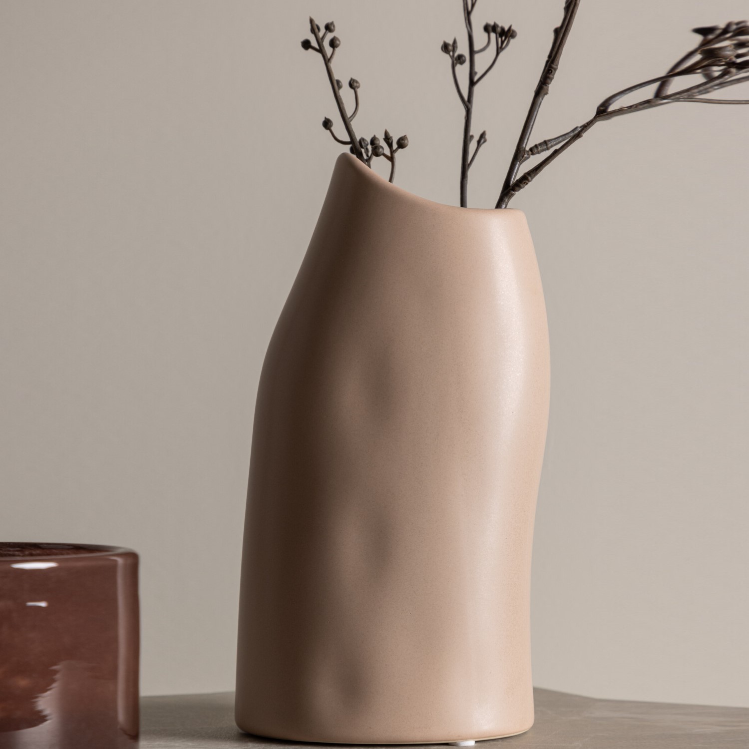 Ernst Vase - Light Pink - 12*9*23Hcm Ljusrosa