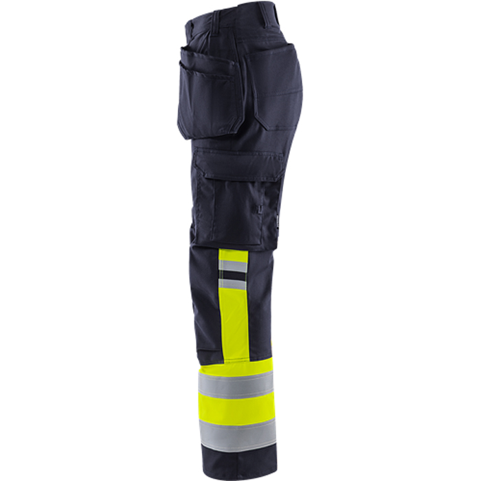 Flamestat hantverkarbyxa stretch 2171 ATHF klass 1, dam Storlek: C50, Gul/Marinblå