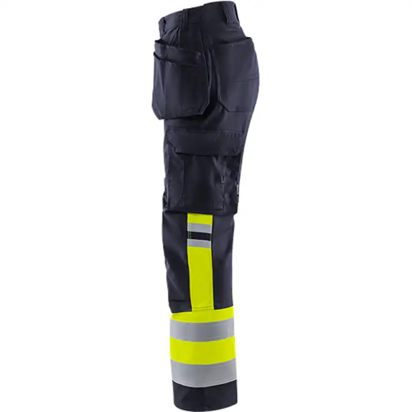 Flamestat hantverkarbyxa stretch 2171 ATHF klass 1, dam Storlek: C50, Gul/Marinblå