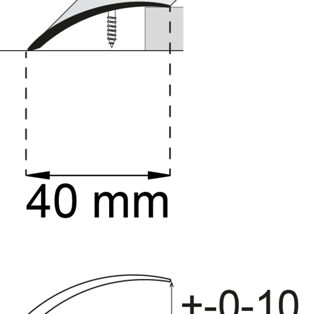 NIVÅLIST HABO A78 MATTVIT 40MM Längd: 2000 mm, Utförande: Mattvit
