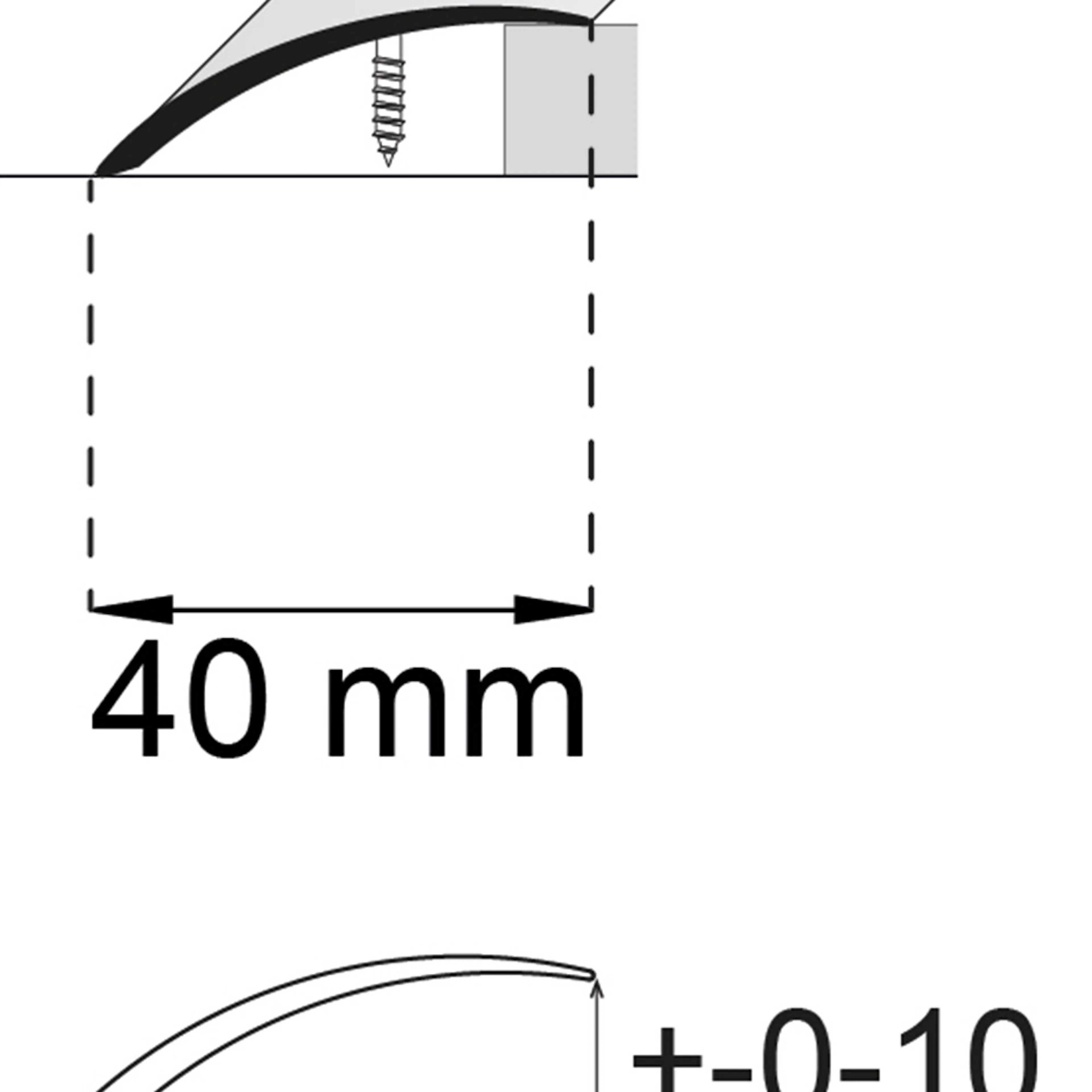 NIVÅLIST HABO A78 MATTVIT 40MM Längd: 2000 mm, Utförande: Mattvit