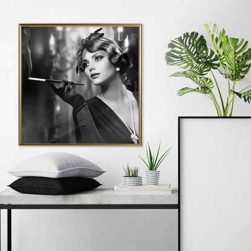 Poster Artgeist Affisch Lady with Cigarette