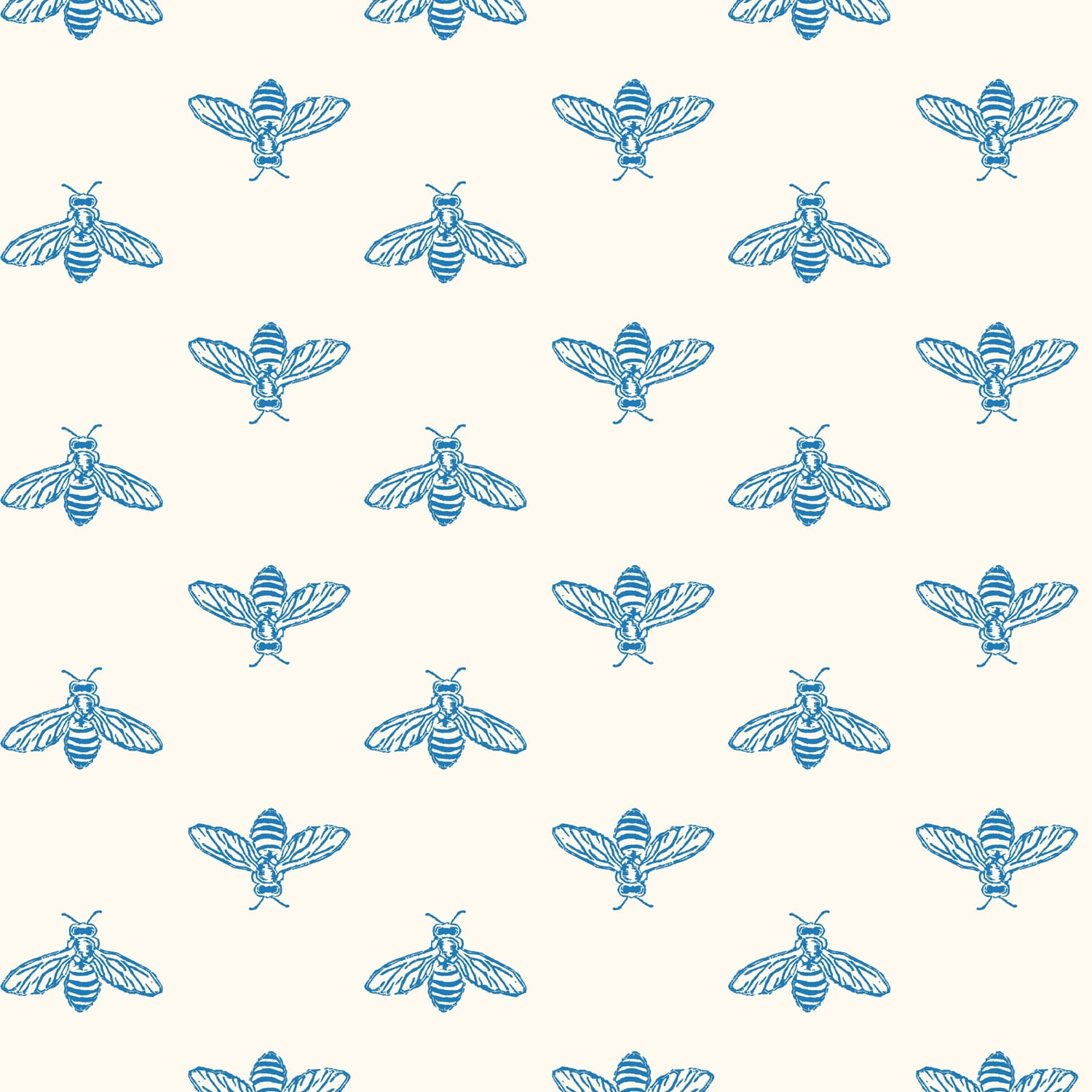Fototapet Joules Block Print Bee Blue Haze 10mx52 cm
