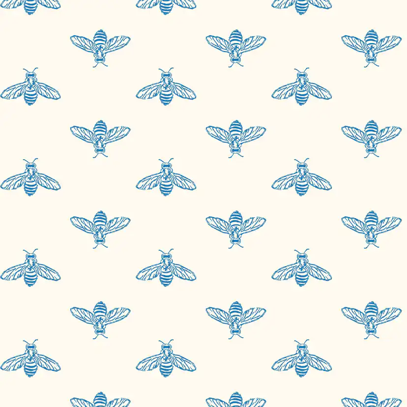 Fototapet Joules Block Print Bee Blue Haze 10mx52 cm