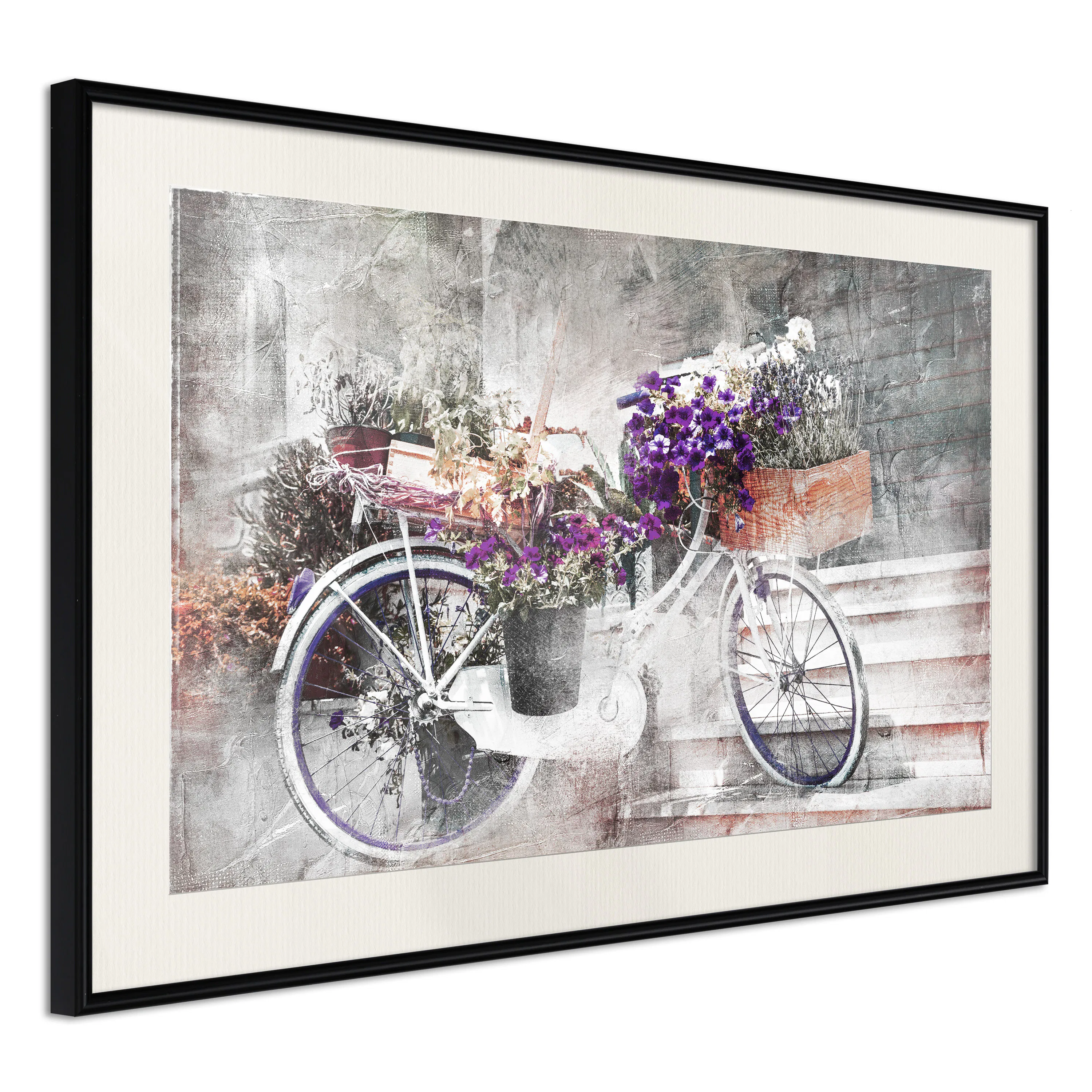 Poster Artgeist Affisch Floral Bike