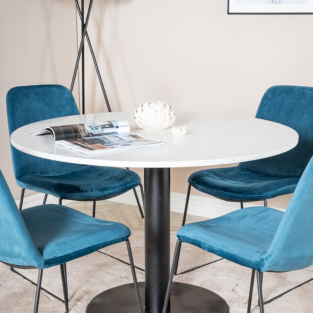 Matgrupp Venture Home Roxanna med 4 Muscot Stolar Runt