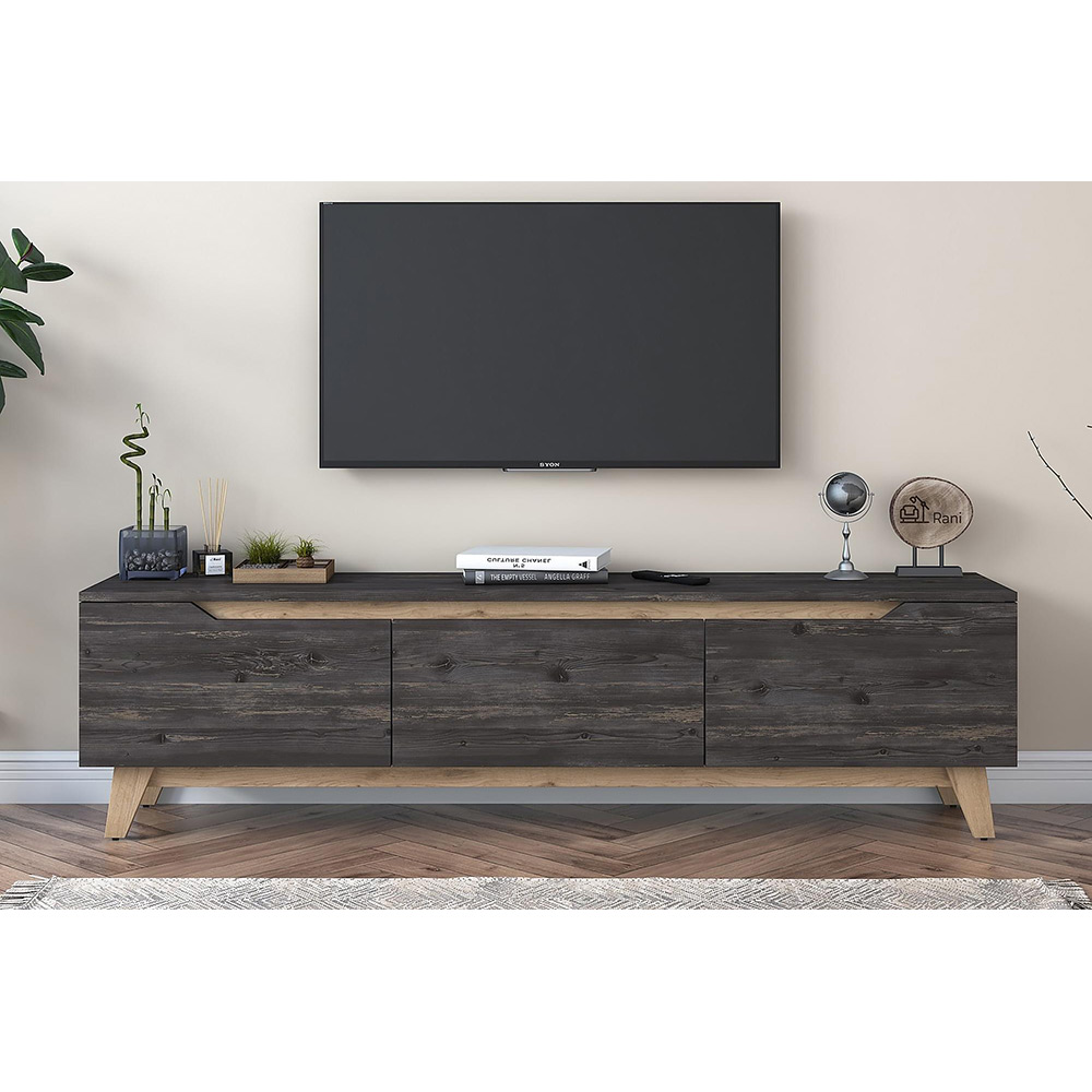 Mediamöbel In Living Virkesbo Svart/Brun TV-bänk 180cm