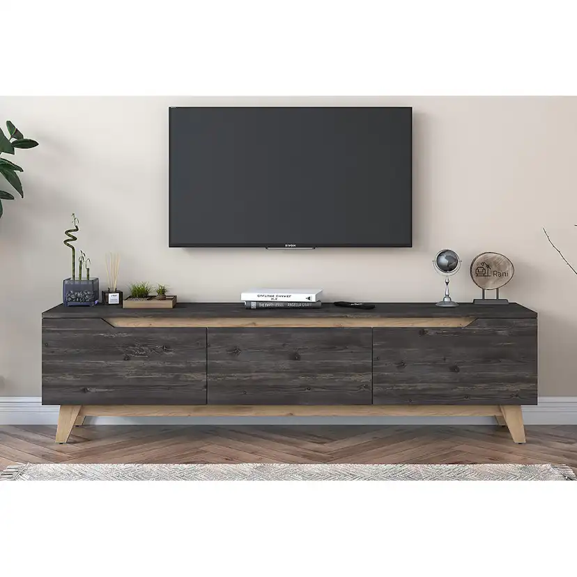 Mediamöbel In Living Virkesbo Svart/Brun TV-bänk 180cm